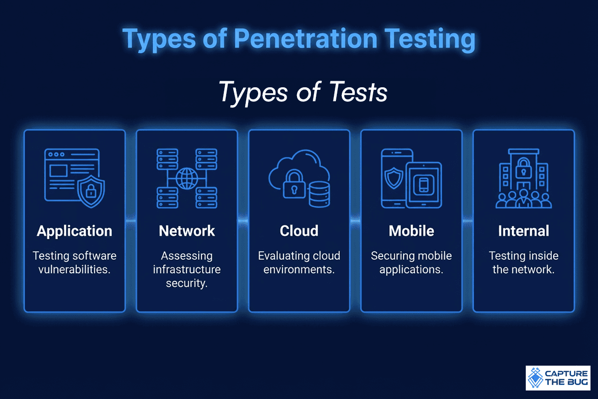 Different types of penetration testing visualised
