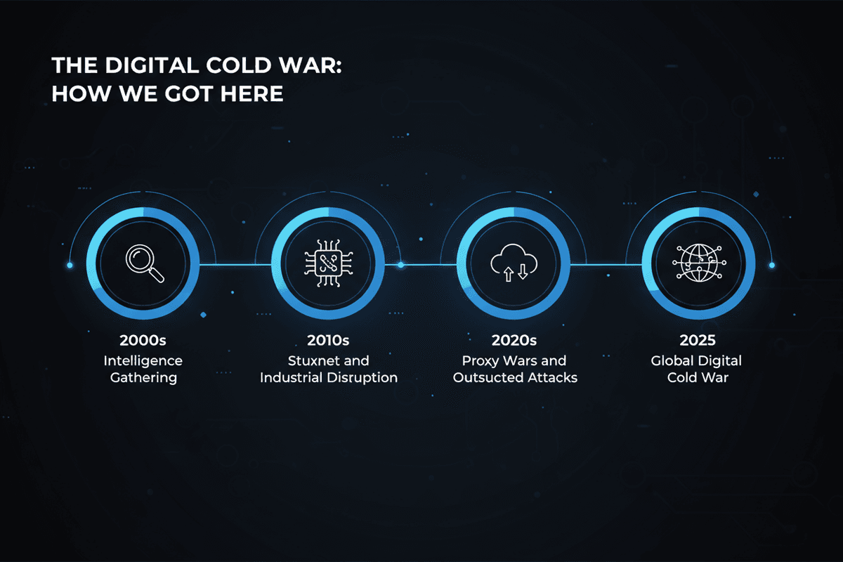 State sponsored cyber warfare visualization