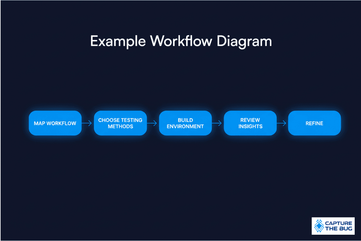 Example workflow for cloud based testing