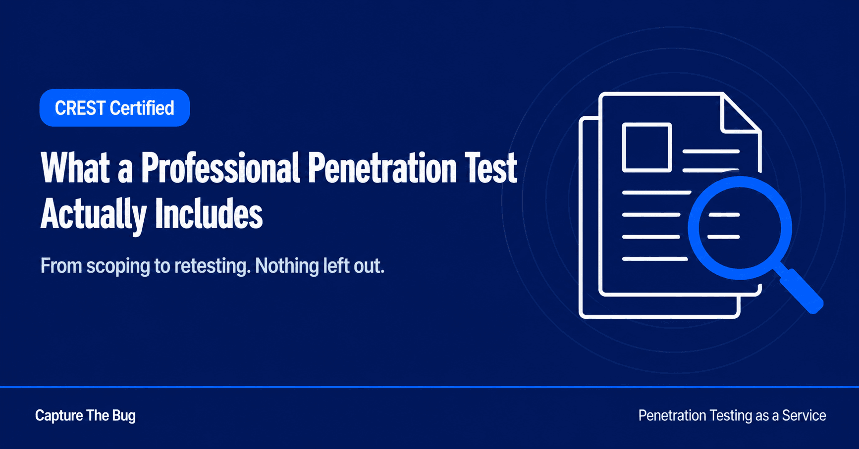 What is included in a professional penetration test timing and structure guide